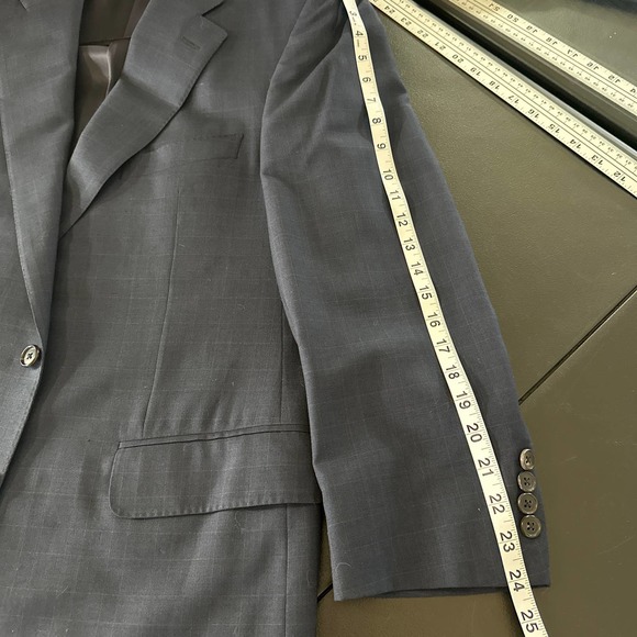 Ermenegildo Zegna Blazer Lapel Collar Buttoned Long Sleeve Black Size 44S - Picture 9 of 10